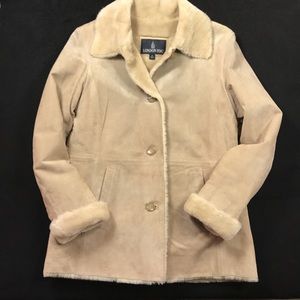 London Fog Womens Medium Suede Fur Jacket